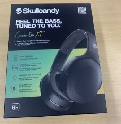 Skullcandy Crusher Evo XT Sensory Bass Headphones With Personel Sound True Black