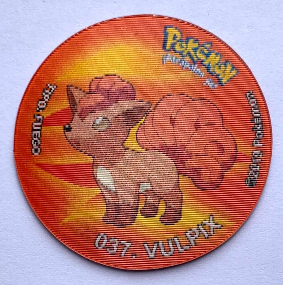 TAZO 3D POKEMON DKV #15 VULPIX NINETALES 2020 PERU Pogs