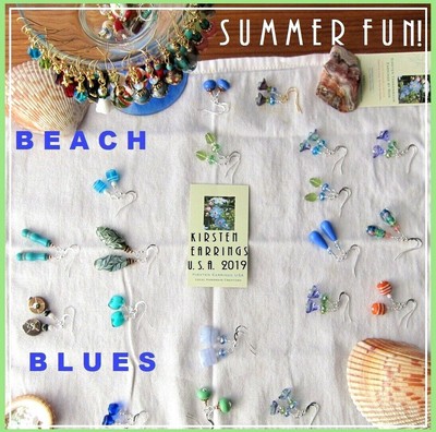 Happy Little Bird House Pendant of Lampwork Beaded Kirsten USA America Made Gift