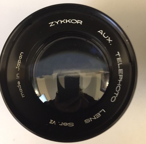 ZYKKOR Auxiliary Lens & Case Telephoto Wide Angle 35mm SLR Cameras Lot of 2