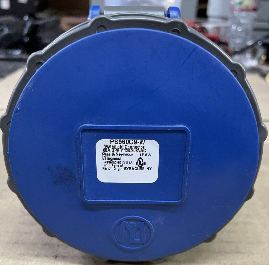 Pass & Seymour PS560C9-W Watertight Connector 4P5W Female 60A 3PH 120/240V