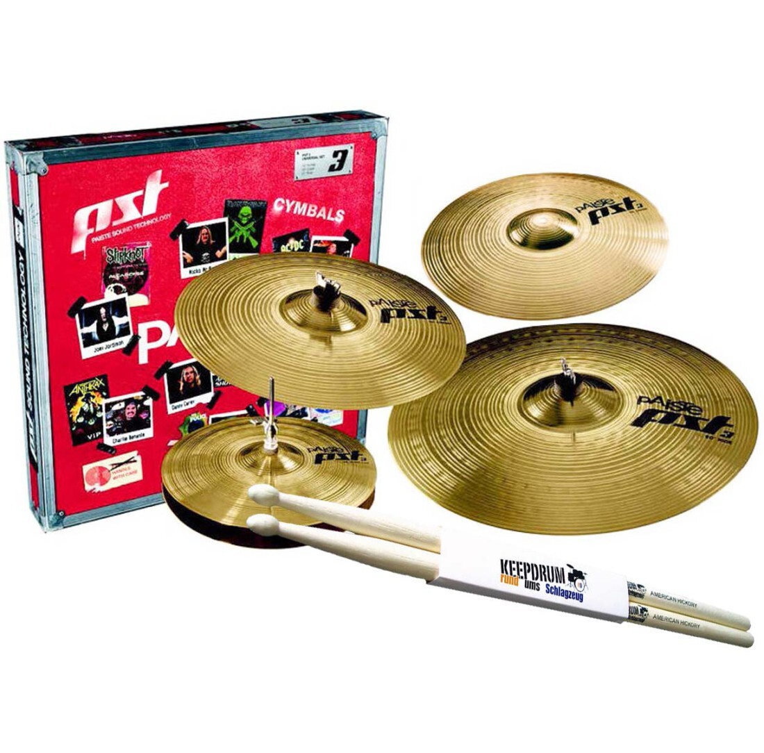 Paiste PST 3 Crash-Becken 16 Zoll – Mittelschwer, Vielseitiger Sound Für Drummer