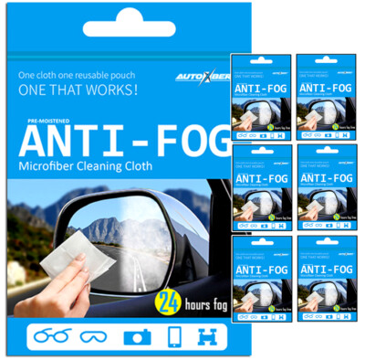 6PCS Anti Fog Wipes For Glasses Mask Cloth Lens Eyeglass Cleaner Spray Camera