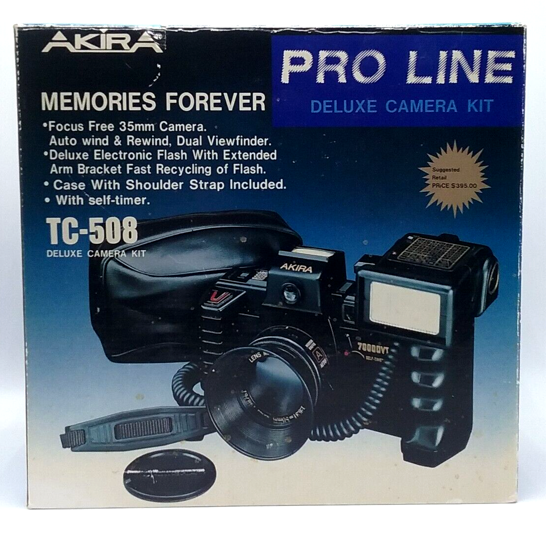 VTG. Akira TC-508 Pro Line Deluxe Camera Kit 35mm Film RARE