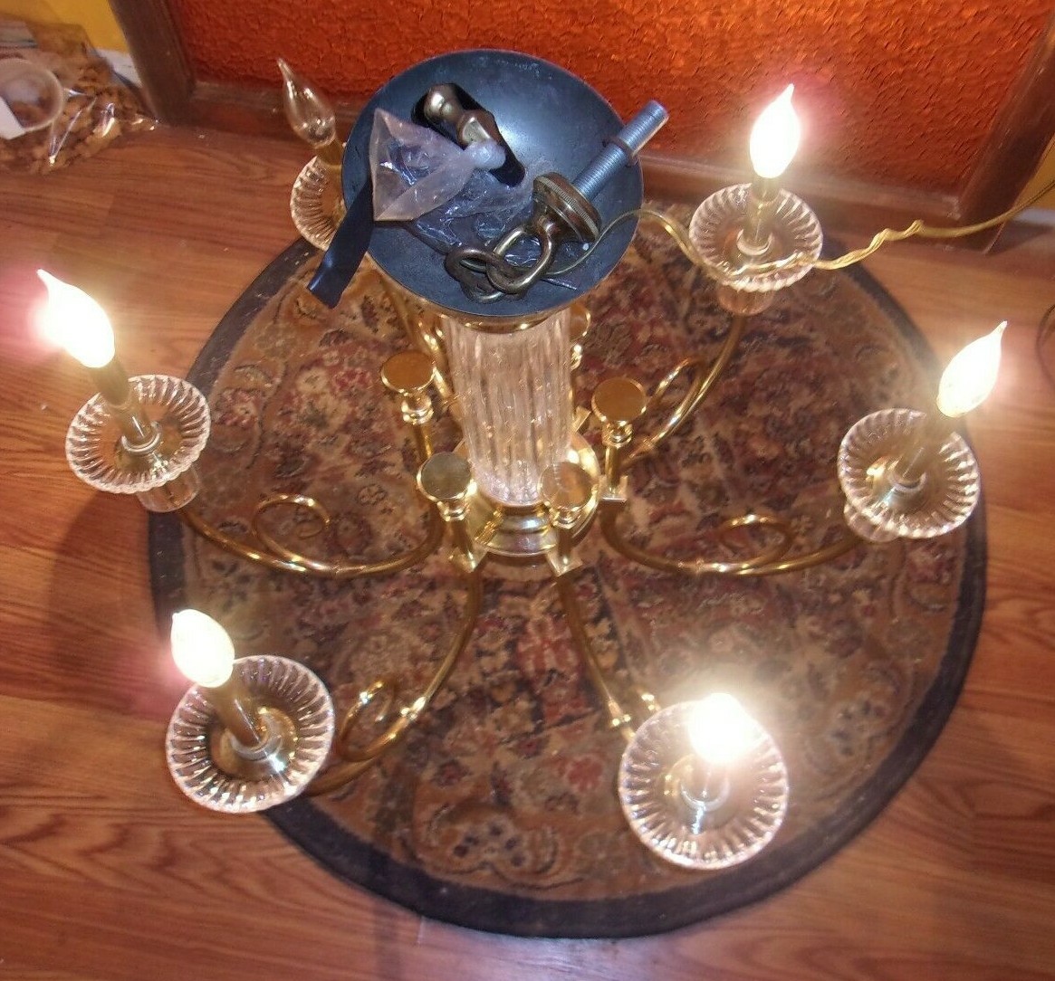 BRASS CHANDALEIR.