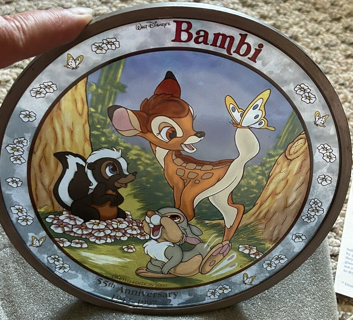 バンビ Bambi ディズニー公式 ヴィンテージ ステンドグラス 55周年記念 Bambi Disney Official Vintage Stained Glass 55th Anniversary