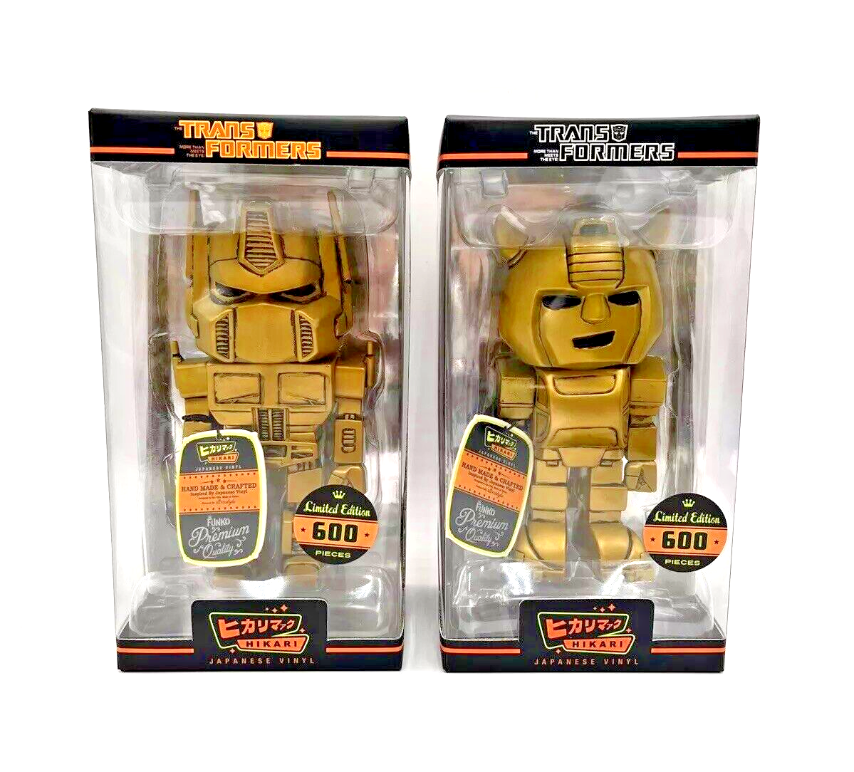 Funko Hikari Transformers 24K Gold Optimus Prime Bumblebee
