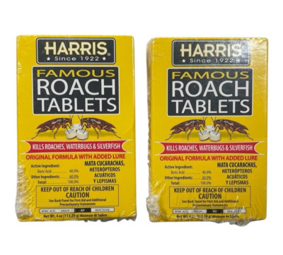 2 X Harris Famous Roach Killer Tablets - EPA Approved - 4 oz each