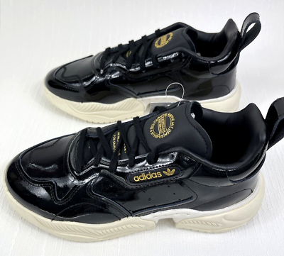 NWOB ADIDAS Women s SUPERCOURT RX Sneakers FV0851 Patent Black