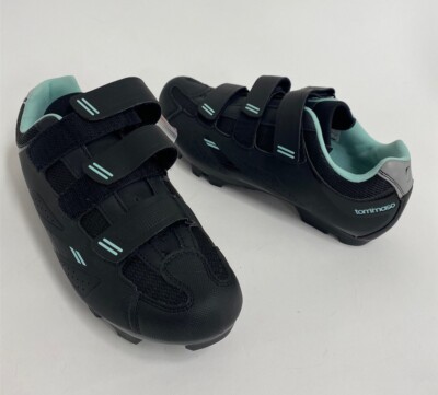 Tommaso Terra 100 Women's Cycling SPD Compatible Shoe - Black/Teal, Size 10.5