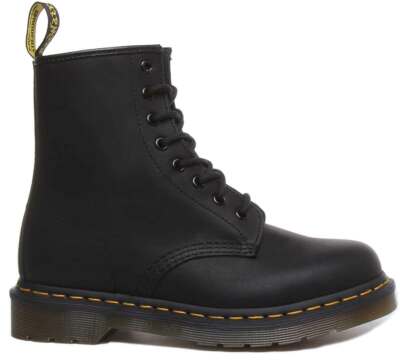 Pre-owned Greasy Dr Martens 1460  Unisex Leather Ankle Boots In Black Size Us 4 - 12