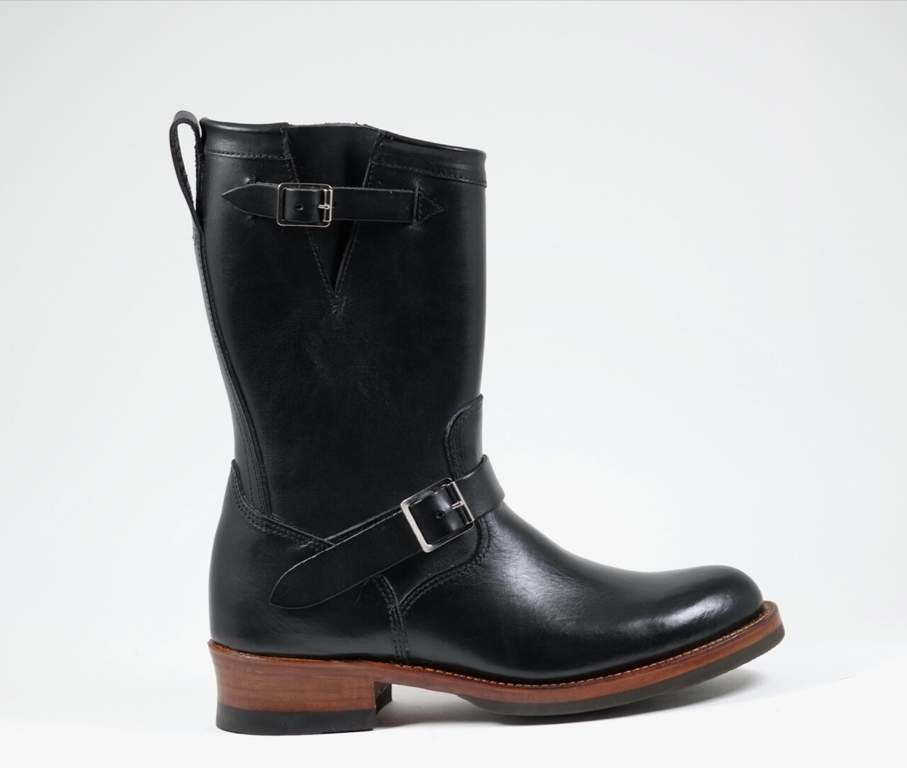 Julian Boots, Engineer Boot, Horween CHRXL & Latigo Black Julian Boots, Engineer Boot, Horween CHRXL & Latigo Black