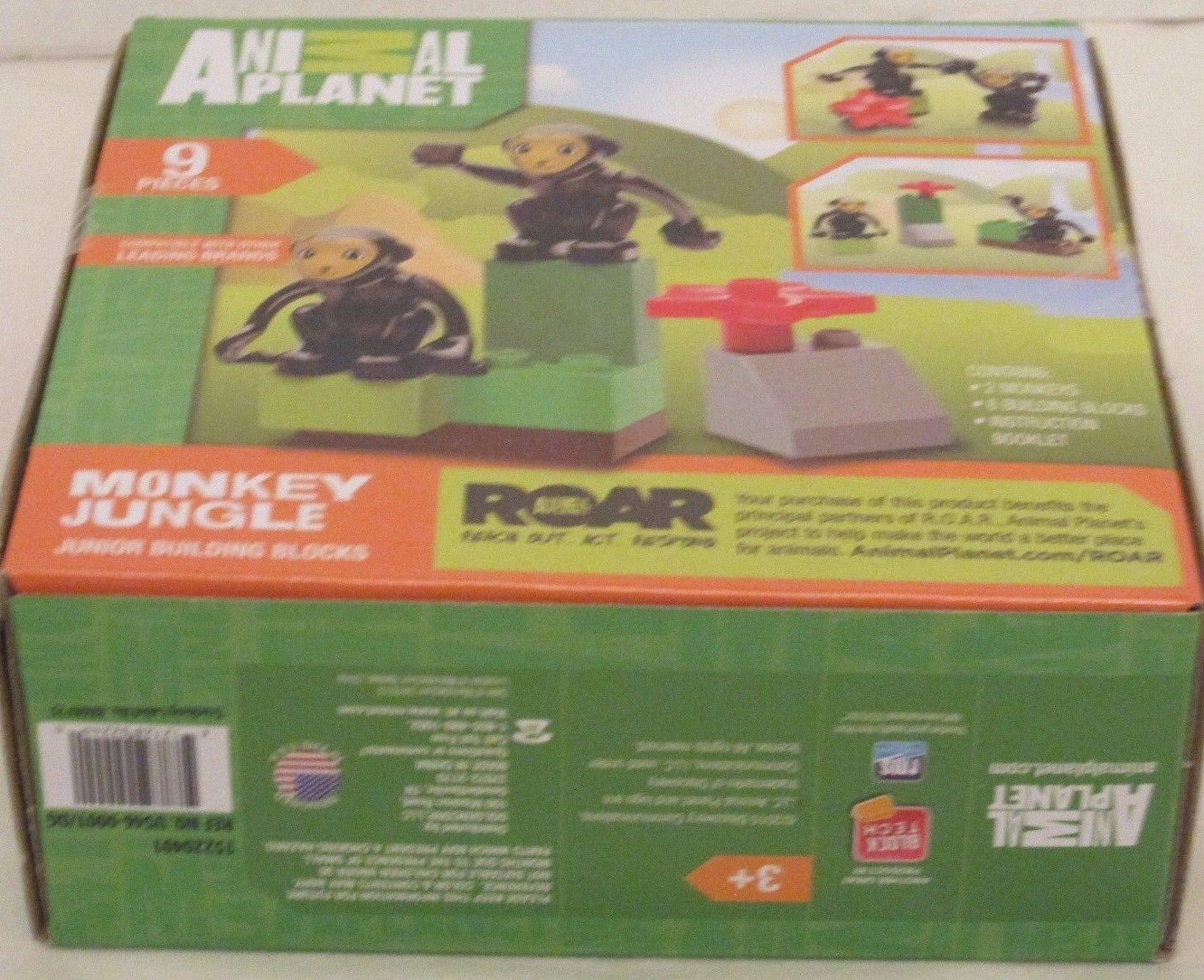 Animal Planet Monkey Jungle 9 Piece Junior Building Blocks Set (GM1)