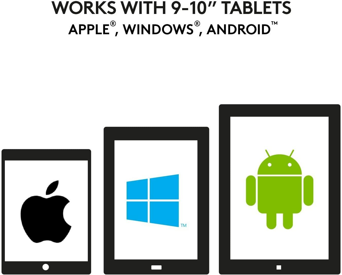 Logitech Universal Folio Tablet Keyboard Cover Case 10.5" iPad Tablet 920-008334