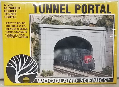 Woodland Scenics 785-1256 HO Concrete Double Tunnel Portal 