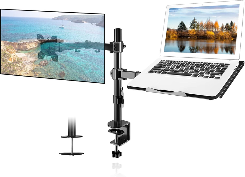 Monitor and Laptop Mount Holds 13-32 inch Computer Screen,Adjustable Monitor Arm