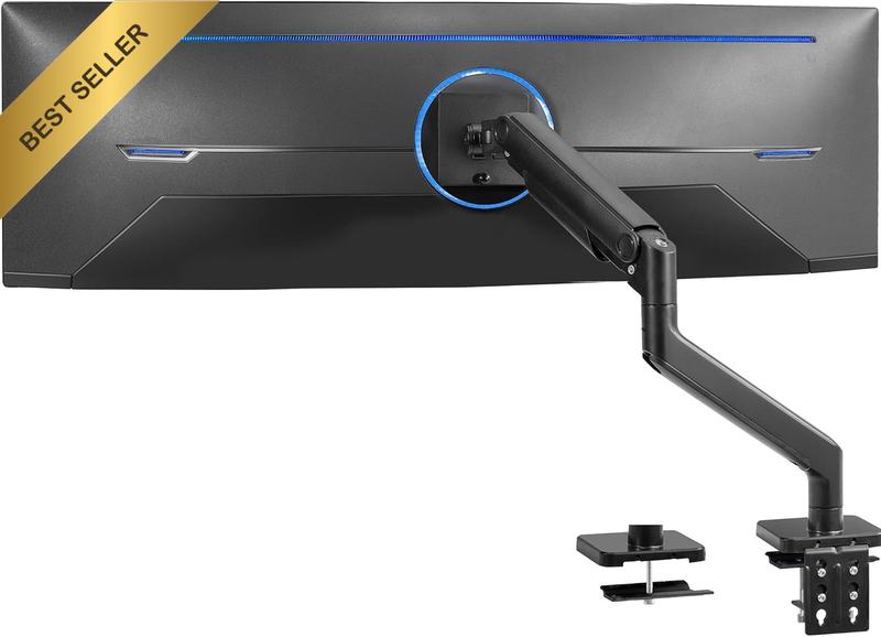 Heavy Duty Aluminum Ultrawide Monitor Tension Arm for 49" Screens, 44 Lbs