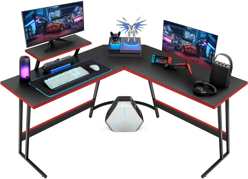 L Shaped Gaming Desk Computer Corner Desk PC Gaming Desk Table with Large Monito