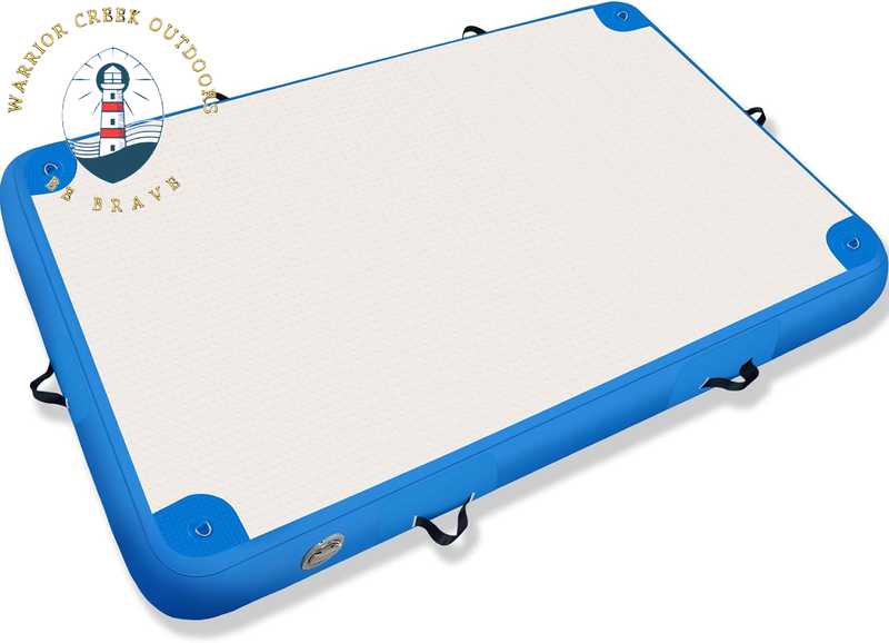 Inflatable Lake Float for Adults, Multi-Person Inflatable Swim Deck with None-Sl