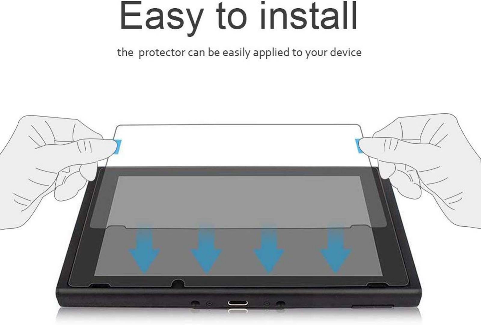 Tempered Glass Screen Protector for Nintendo Switch (2 Pack) NEW