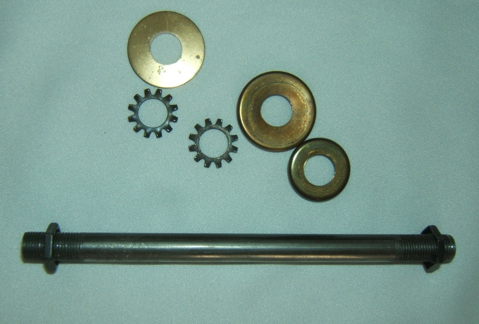 Vintage Lamp Parts: Socket, Collar, Key Switch, Threaded Pipe + Small Parts