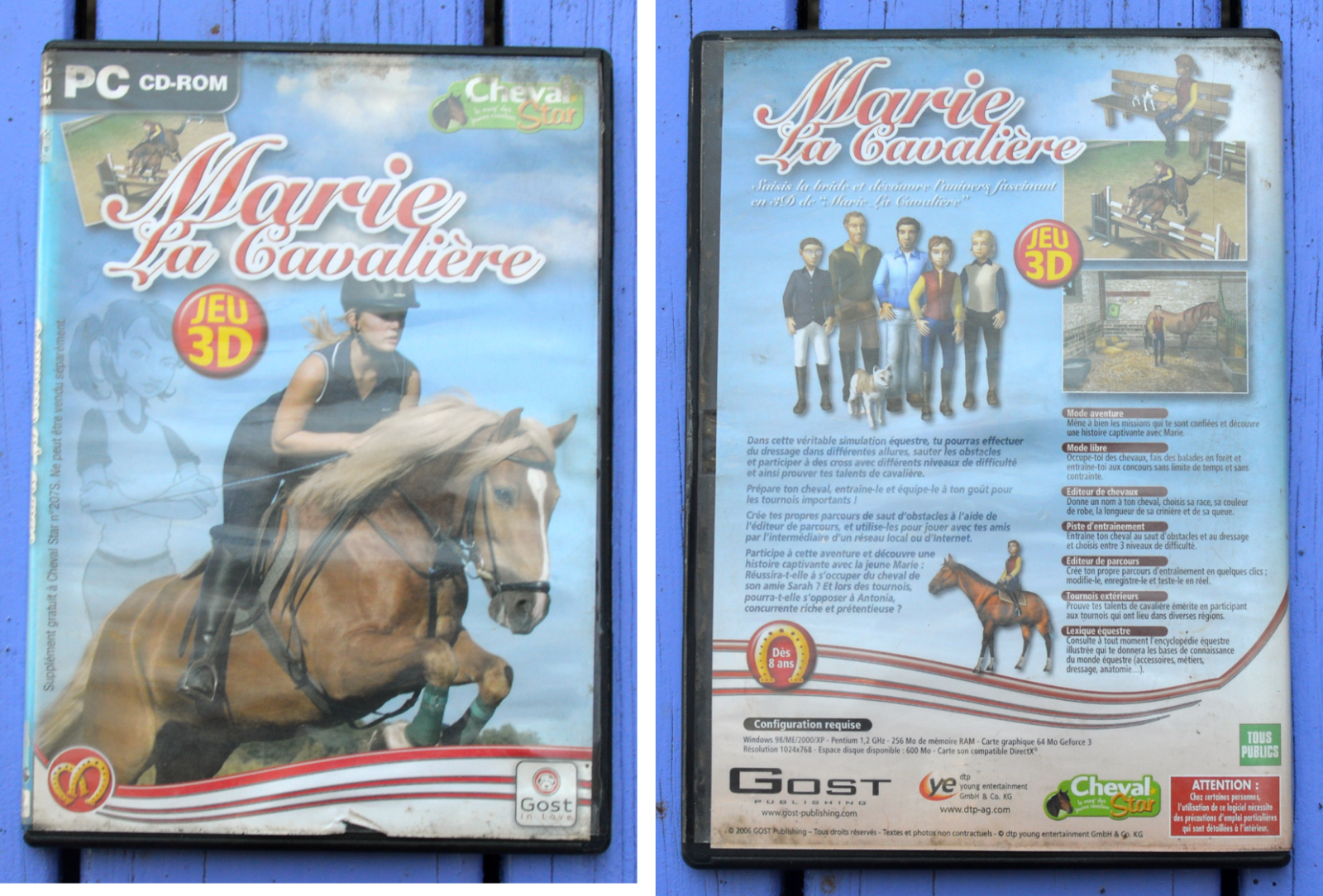 Jeu vidéo PC, CD-Rom Marie la cavalière, jeu 3D, Cheval Star, Gost in Love