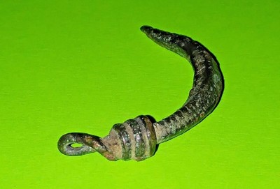 400 BC Celtic Woad Grinder Pendant ancient tool old artifact antique VG Celts ae