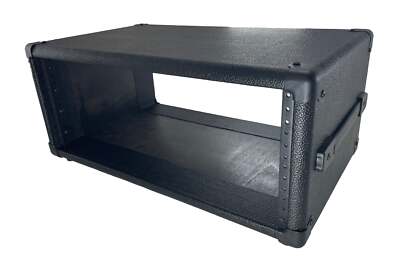 PROCRAFT 4U 12'' Deep Rack Case in Black Tolex Wrap - Side Handle Black Hardware