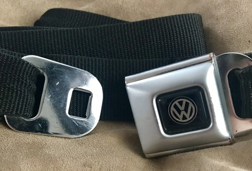Authentic Black Volkswagen VW Logo Seat Belt Buckle Belt by BuckleDown Seatbelt