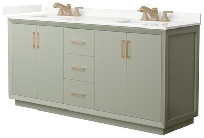 Wyndham Collection WCF414172D-QTZ-US3MXX Strada 72'' - Light Green / Giotto