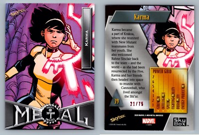 KARMA #39 - 2020 Marvel X-Men Metal Universe Pink F/X #/75