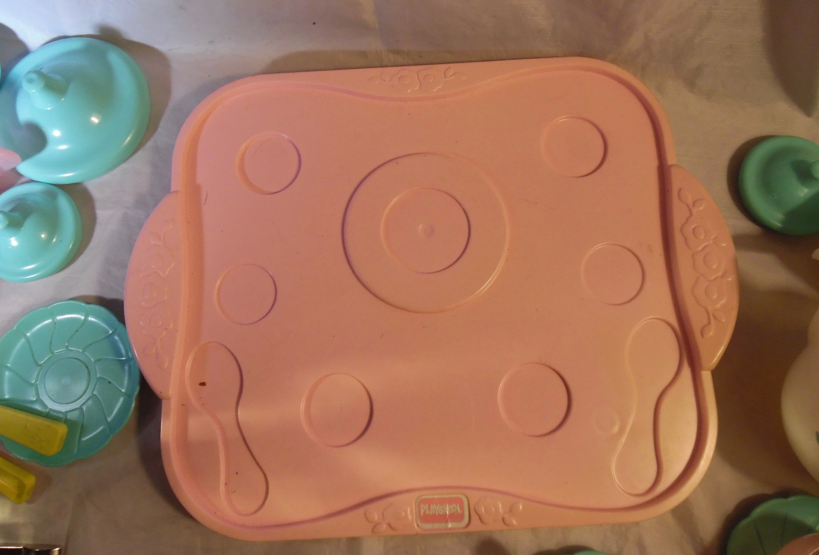 PLAYSKOOL MAGIC TEA PARTY tea set with COLOR CHANGE CUPS, pot, sugar bowl