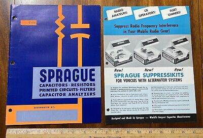 Vintage 1960s ad brochures catalog Sprague capcitors resistors North Adams MA