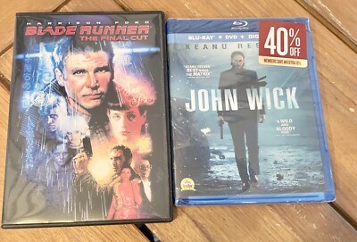 John Wick (Blu-ray, 2014, Brand New) & Blade Runner Final Cut (used)￼