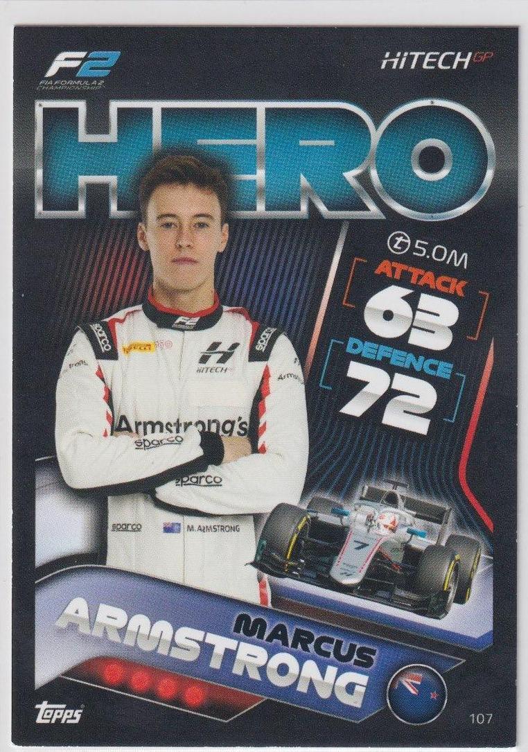 2022 Topps F1 Turbo Attax - Marcus Armstrong #107