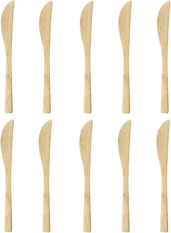 6 Pcs Bamboo Mini Knife Bread Cheese Spreader Butter Knife Spreader Dumpling Fil