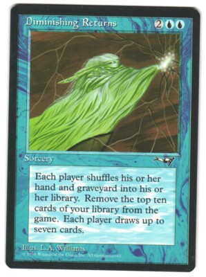 MTG Diminishing Returns Alliances ALL Rare Vintage Draw Up To Seven Unplayed NM