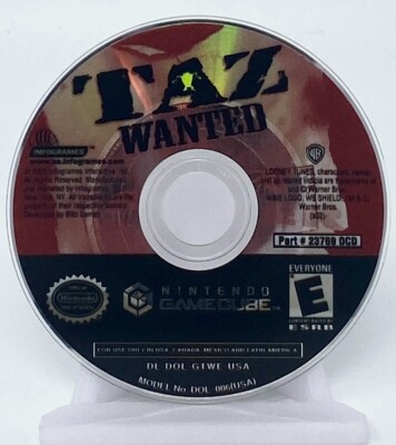 Taz: Wanted (Nintendo GameCube, 2002) Disc Only