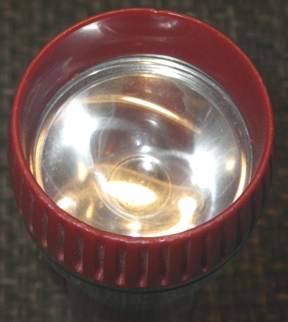 Vintage 1950's COWBOY FLASH tin child's flashlight Western