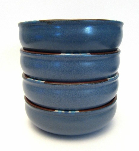 Set Of 4 Dansk MESA Sky Blue Soup Cereal Bowls Made In Japan - Excellent