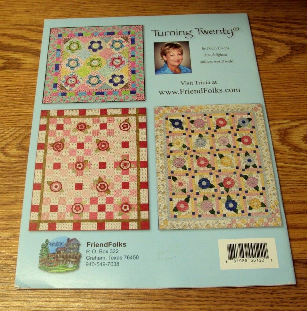 Lot/2 TRICIA CRIBBS Quilt Quilting Books TURNING TEN BOOK 1 / TWENTY BOOK 6