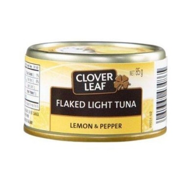 12 cans of CLOVER LEAF Flaked light Tuna Lemon & Pepper 85g each Canada