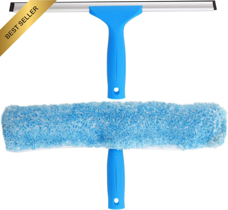 Professional Window Cleaning Combo - Squeegee & Microfiber Window Washer, Size: