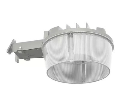 Halo ALS 200-Watt Equivalent 6000 Lumen Gray Finish Dusk to Dawn LED Flood Light