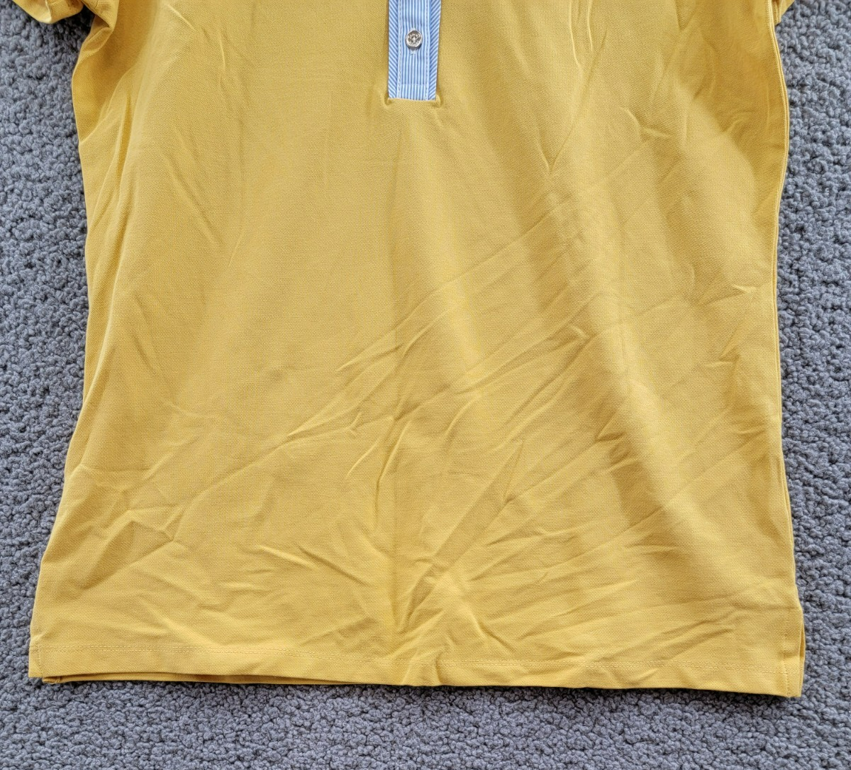 Tommy Hilfiger Striped-Collar Polo Shirt Women's S Deep Maize Short Sleeve - Picture 4 of 17