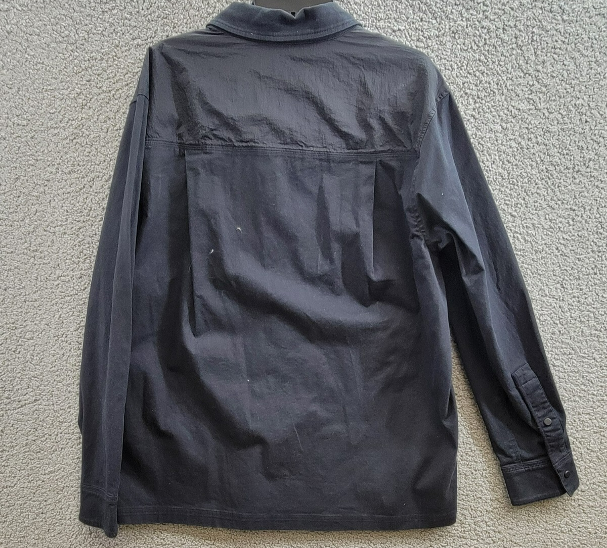 BASS OUTDOOR Relaxed Fit Worker Shirt Jacket Men's M Black Beauty Button Snap - Picture 13 of 19