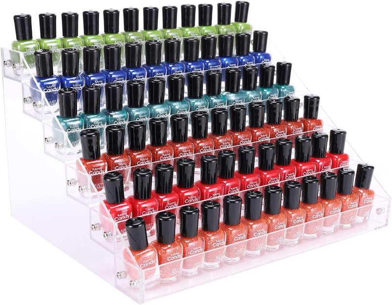 Nail Polish Organizer Display Stand Essential Oil Holder Rack Acrylic 3-6 Tier