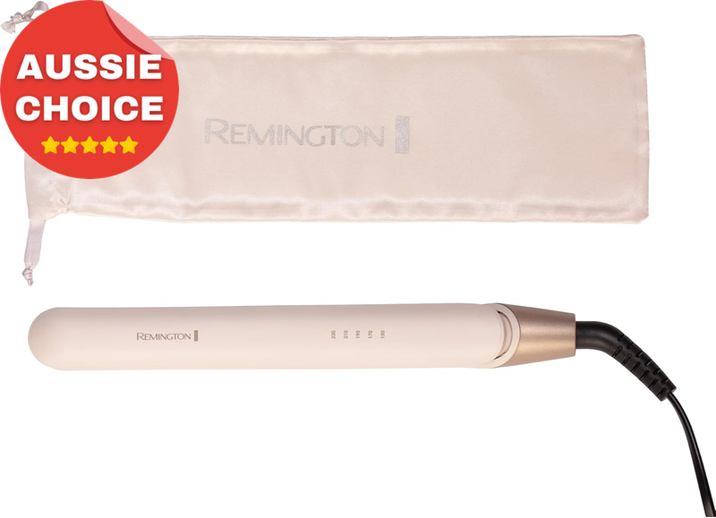 Shea Soft Straightener Ceramic Plates Shea Oil Temp Control White Gold