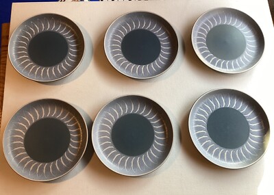 Denby - Langley Stoneware  Echo Blue 6.5  Plates - Set Of 6 Bread & Butter Plate