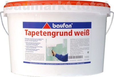 baufan Tapetengrund weiß 10l Grundierung Tapeziergrund Tapetengrundierung Tapete